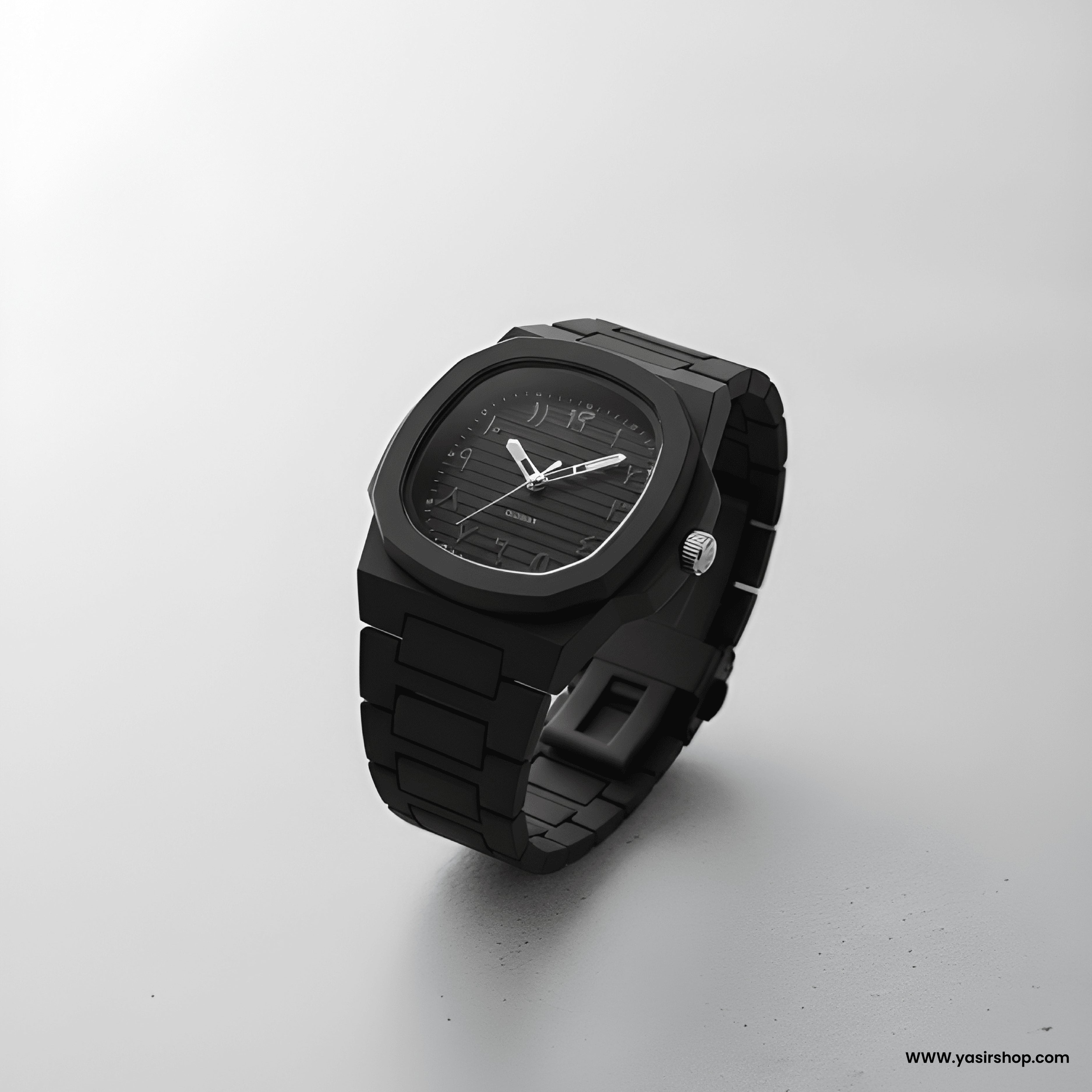 Arabic Dial Black Luxury Wrist Watch for Men in Pakistan | Stylish Quartz Watch